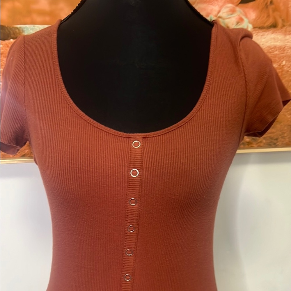 Forever 21 Rust Button-Down Dress - Picture 3 of 7